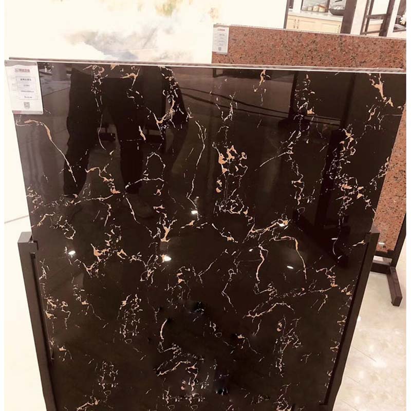 黑金花地砖800x800客厅门槛石瓷砖咖啡黑金沙过门石深红色地板砖