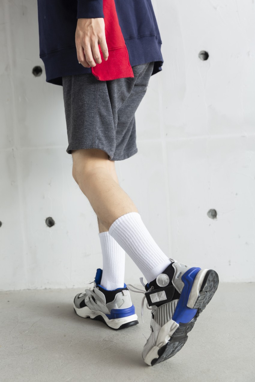 袜子 男士毛巾底袜子潮男白袜子长筒运动棉袜加厚缓震篮球毛巾袜