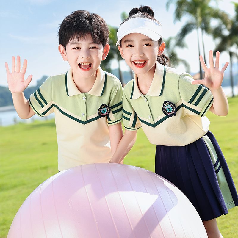 小学生校服套装夏季短袖毕业班服运动会儿童服装幼儿园园服夏装