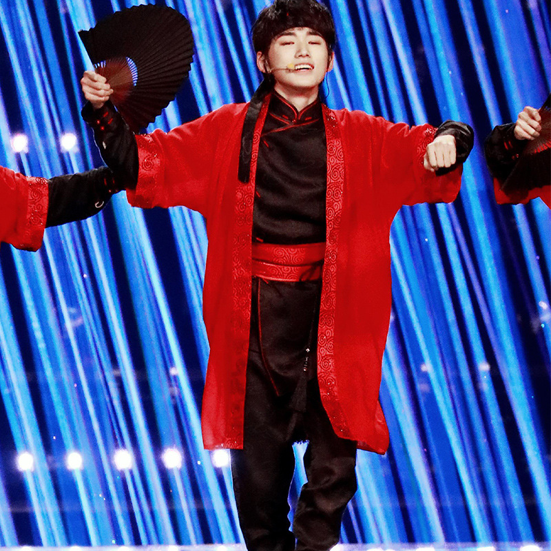 中国风男团tf家族时代少年团扇子舞霍元甲舞蹈表演出服装晚会同款