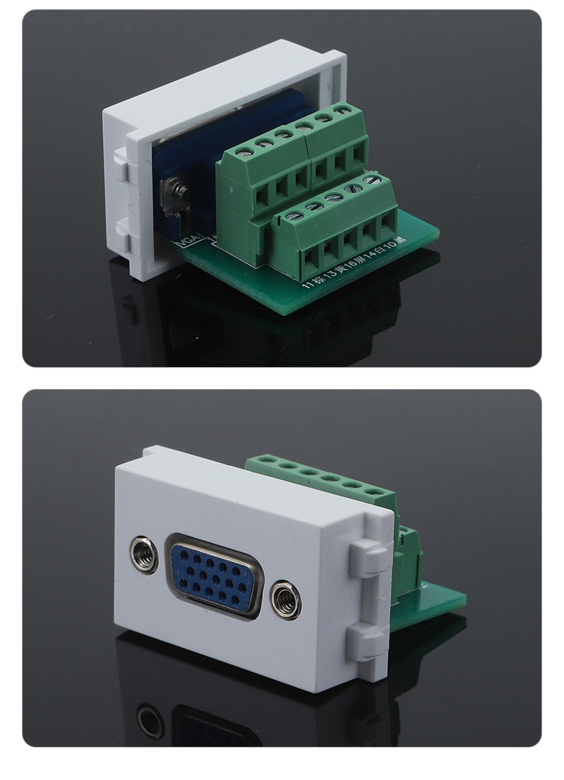 免焊接128型vga模块 多媒体电脑显示器插座vga电脑显示器接口插座