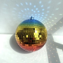 莱涛2024狂欢节新款彩色玻璃镜面反光球迪斯科镭射球圣诞球泡沫球