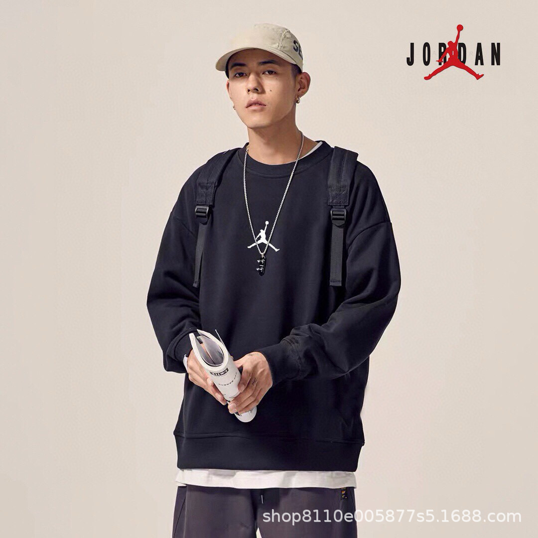 2024春季新款aj乔丹飞人涂鸦休闲宽松圆领卫衣 男女同款 上身舒适