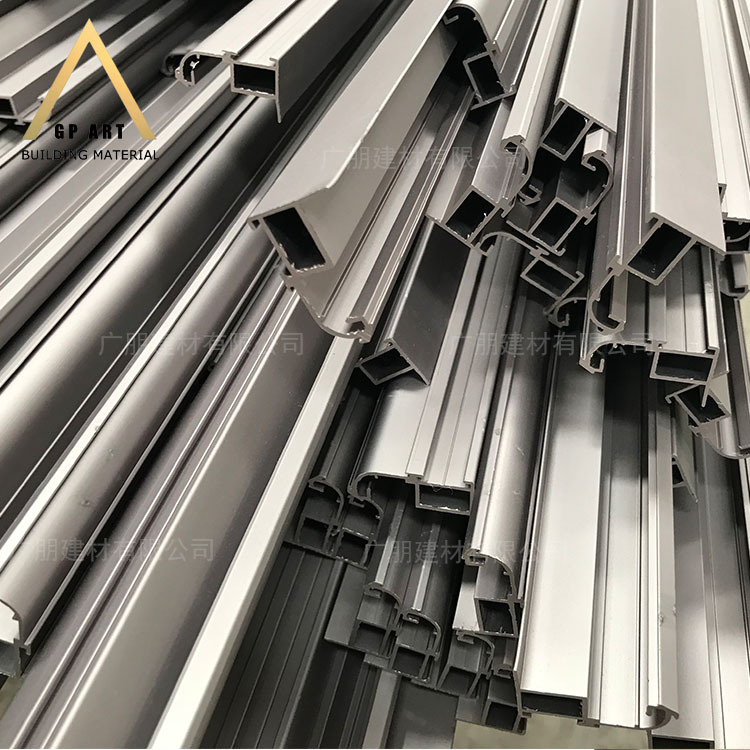 极窄铝合金衣柜门框窄框铝型材氧化黑色 20极简玻璃门 广东佛山