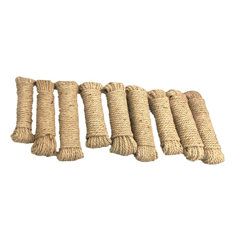 Hemp Rope DIY Hand-Woven Crafts Material Hemp Thread Vintage Lighting Decoration Tag Rope Factory Wholesale Spot