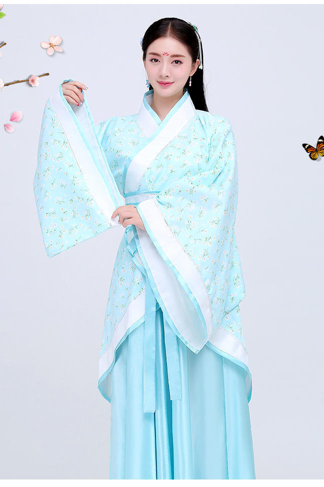 影楼服装改良中国风古装汉服女写真曲裾贵妃摄影写真年会演出冬