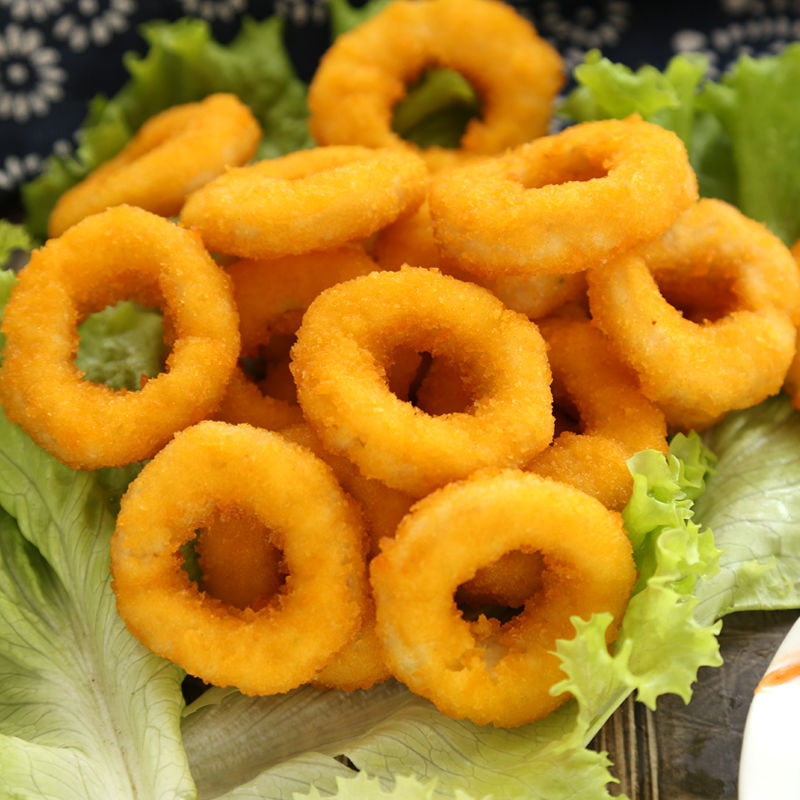 送番茄酱 -鸡肉洋葱圈大包批发油炸商用半成品家庭装小吃零食800g