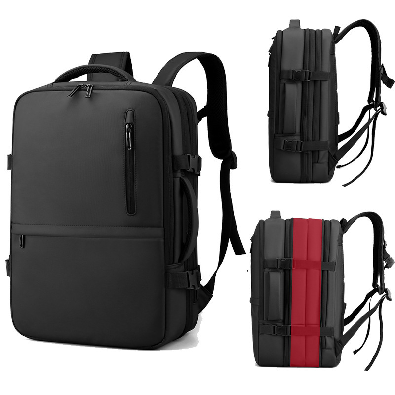 Derm Backpack Men's Business Commute Backpack USB Charging Backpack 15.67-Inch Computer Bag Expansion Backpack