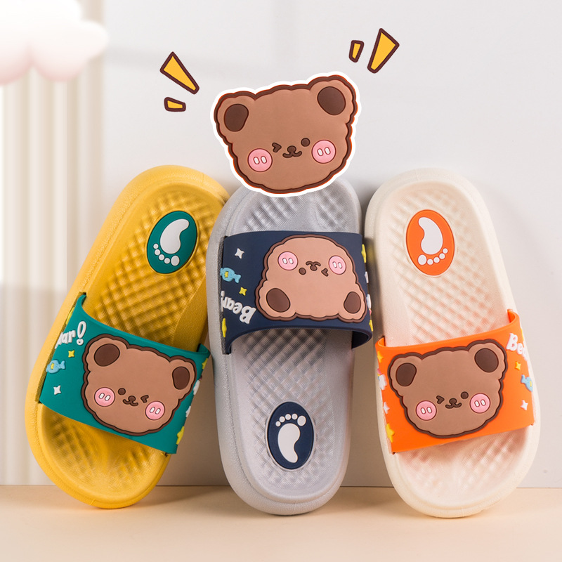 cartoon summer children‘s slippers 2023 new indoor non-slip baby bathroom slippers outer wear soft bottom boys sandals