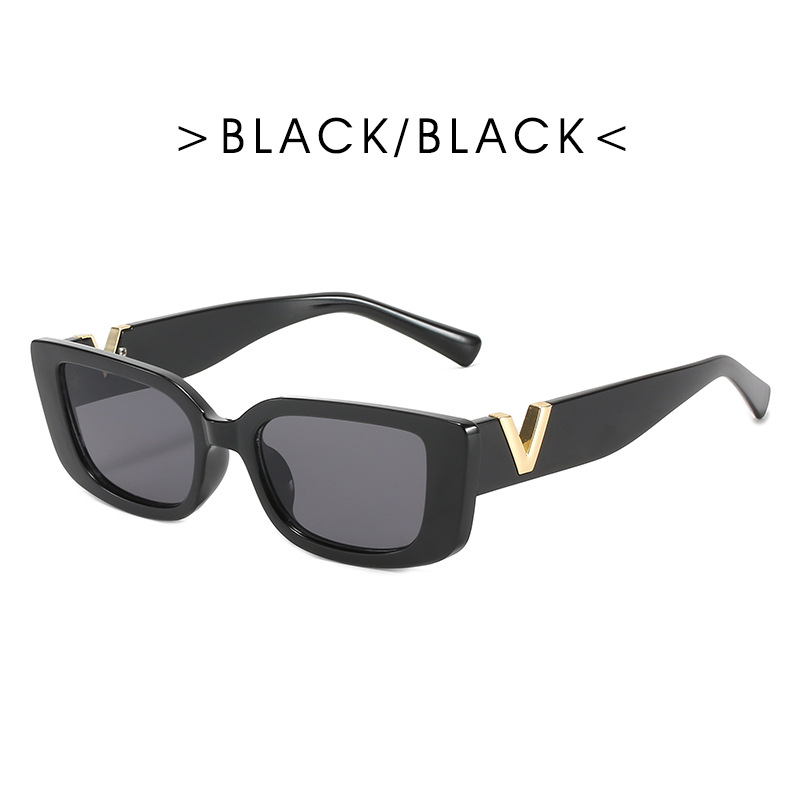 Cross-Border Fashion New Sunglasses Fashion Simple Square Hip Hop Glasses Internet Celebrity Same Style Street Shooting Sun-Resistant Sunglasses Women