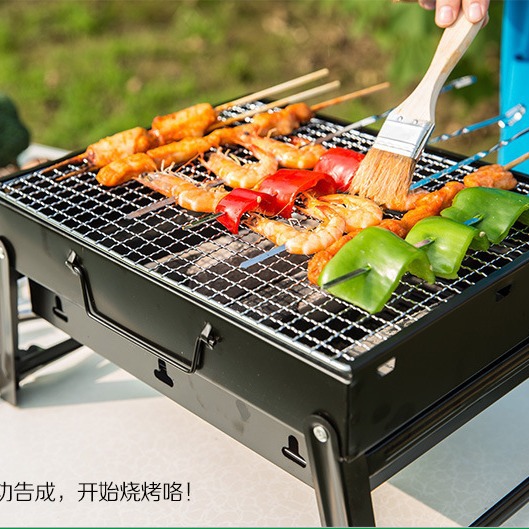 Factory Spot Barbecue Oven Outdoor Portable Folding Stainless Steel Barbecue Grill Bbq Carbon Oven Barbecue Rack