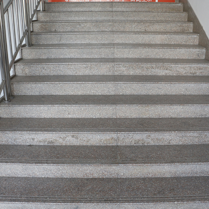 室内楼梯踏步板定做 五莲花光面台阶石户外芝麻灰台面板定做尺寸
