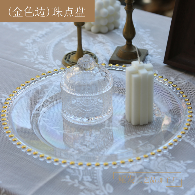 Foreign Trade Factory Wedding Christmas Party Decoration Transparent Plastic Tray Fruit Plate Clear PS Charger