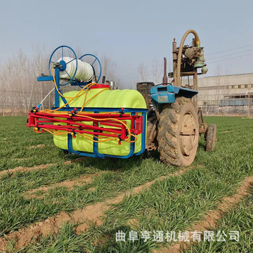 1000斤药桶打药机四轮拖拉机配套背负式喷杆打药机农田卷管打药机