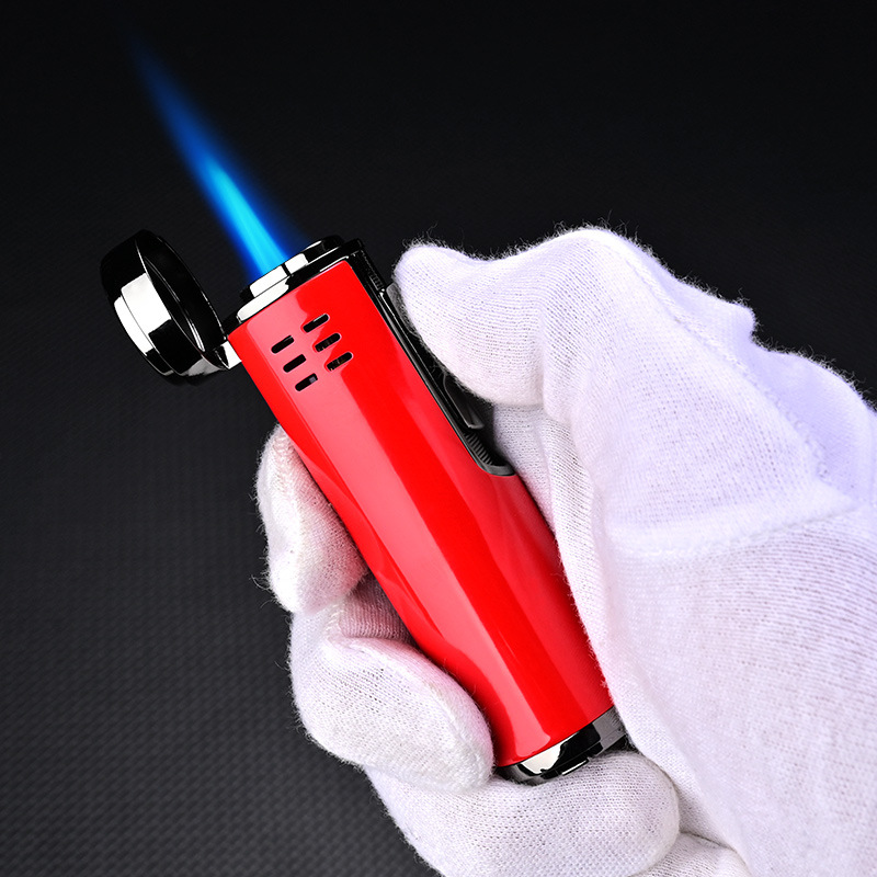 cigarloong茄龙雪茄打火机防风直冲点烟器便携充气打火机配雪茄钻