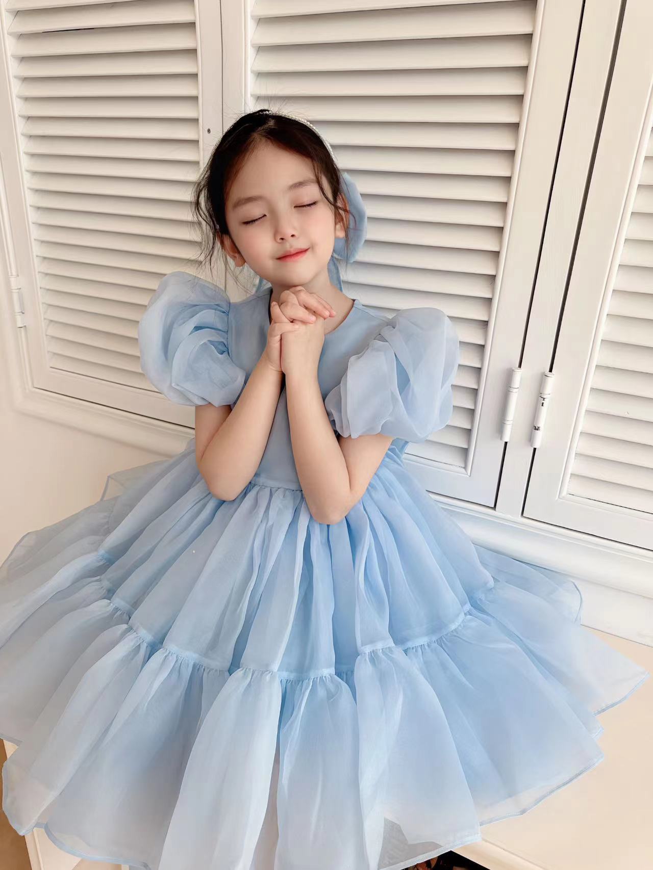 生日礼服裙宝宝六一表演连衣裙女童蓬蓬连衣裙清仓不支持退