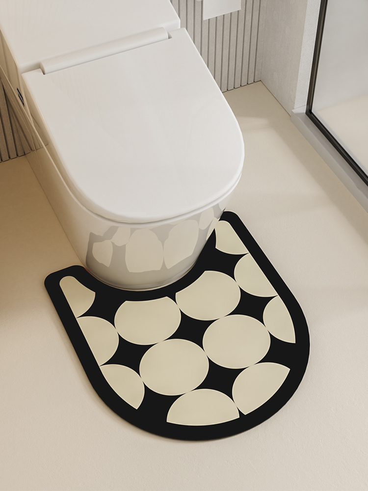 Bathroom Absorbent Soft Diatom Ooze Floor Mat Bathroom Non-Slip Floor Mat Toilet Toilet Set Household Wash Basin Carpet