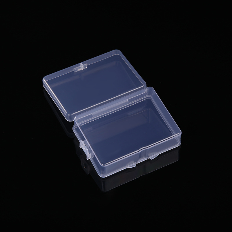 pp透明塑料锁扣盒有盖桌面整理盒小配件首饰盒便携零件收纳盒空盒