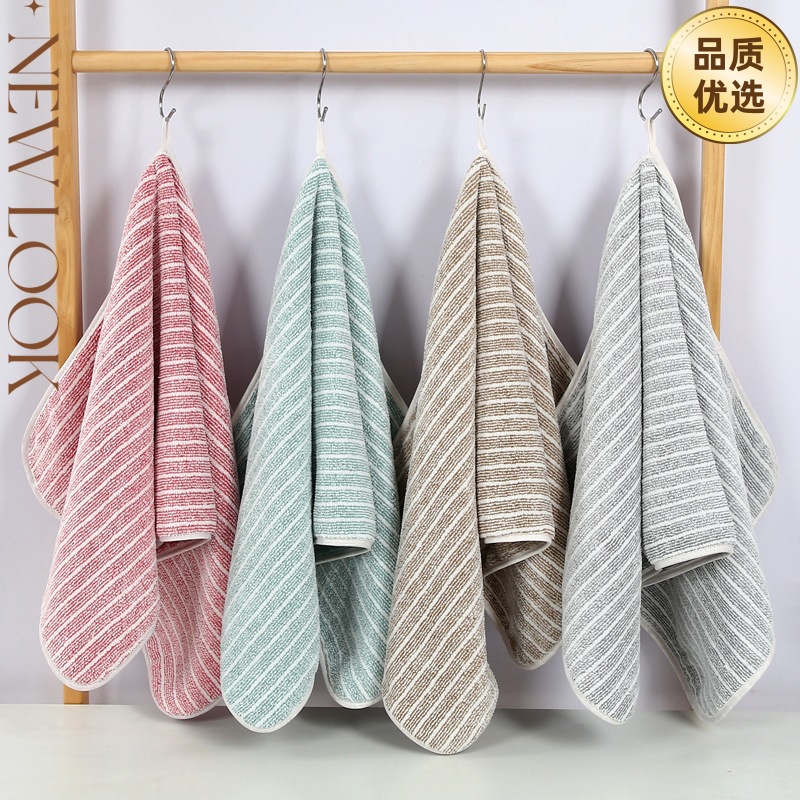 Factory Wholesale Coral Fleece Narrow Strip Towel Water-Absorbing Quick-Drying Soft and Thickened Face Towel Household Adult Face Towel