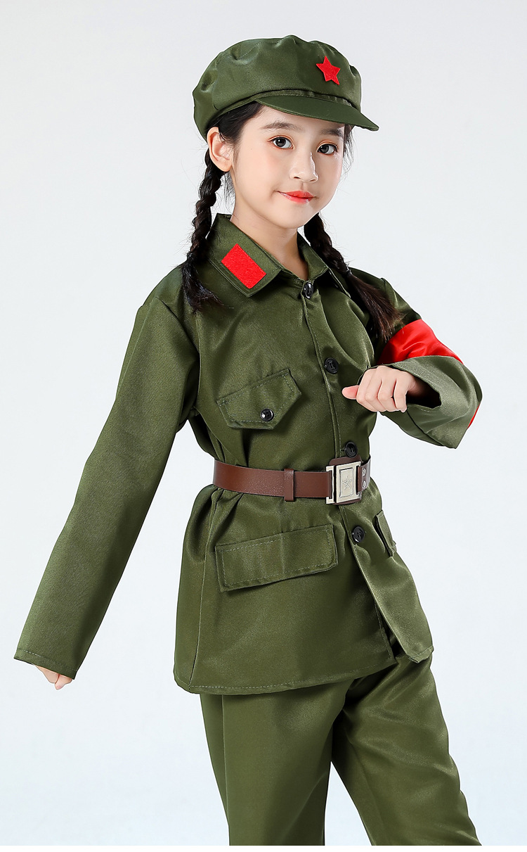 儿童成人红军演出服男女八路军舞台剧合唱团服装红卫兵舞蹈服套