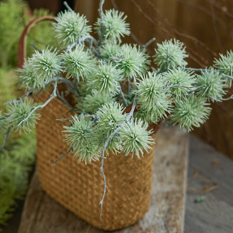 手工制作80cm唐松草球枝仿真草球绿植装饰软塑花插花民宿客厅摆设