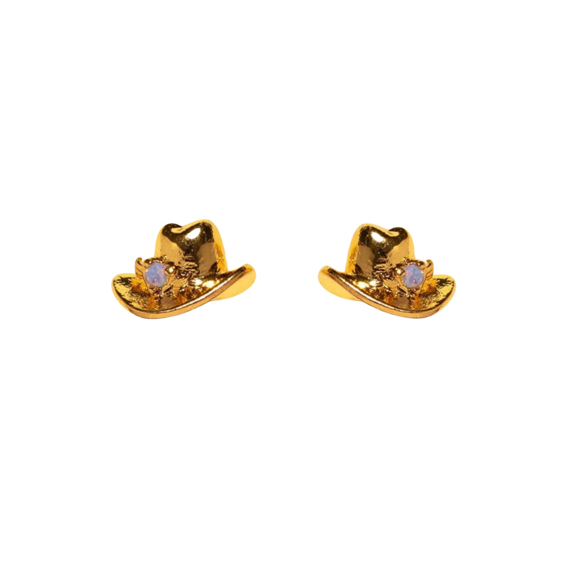 Spot European and American Fashion Western Boots Cowboy Hat Stud Earrings Creative Personality Five-Pointed Star Loving Heart Zircon Ear Rings