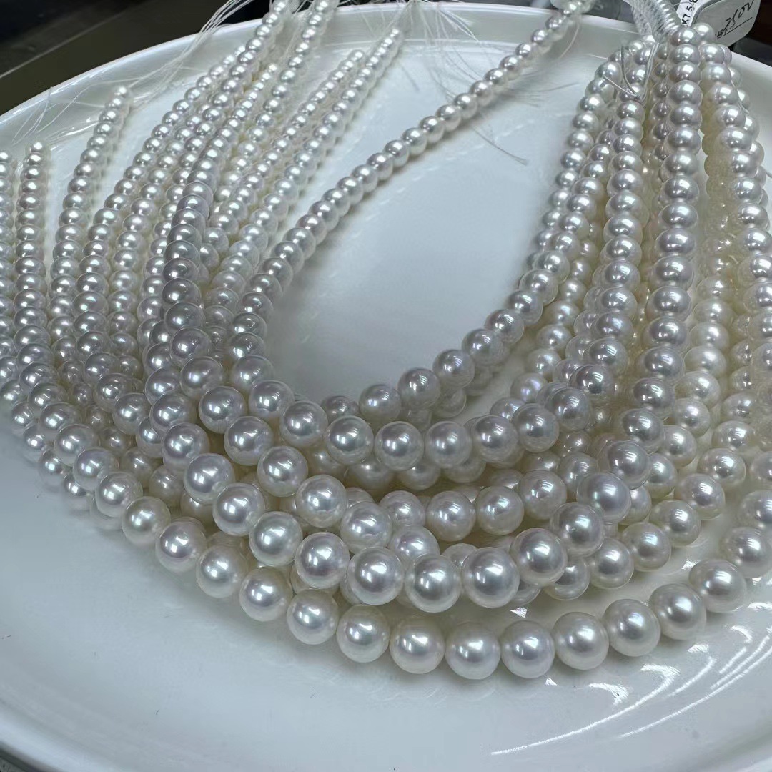 5-8mm极品akoya半成品项链微瑕饰品diy散珠高光高亮-阿里巴巴