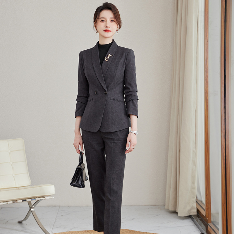 西装套装女职业装女时尚套装秋冬衣套装医美导购金店气质高端女装