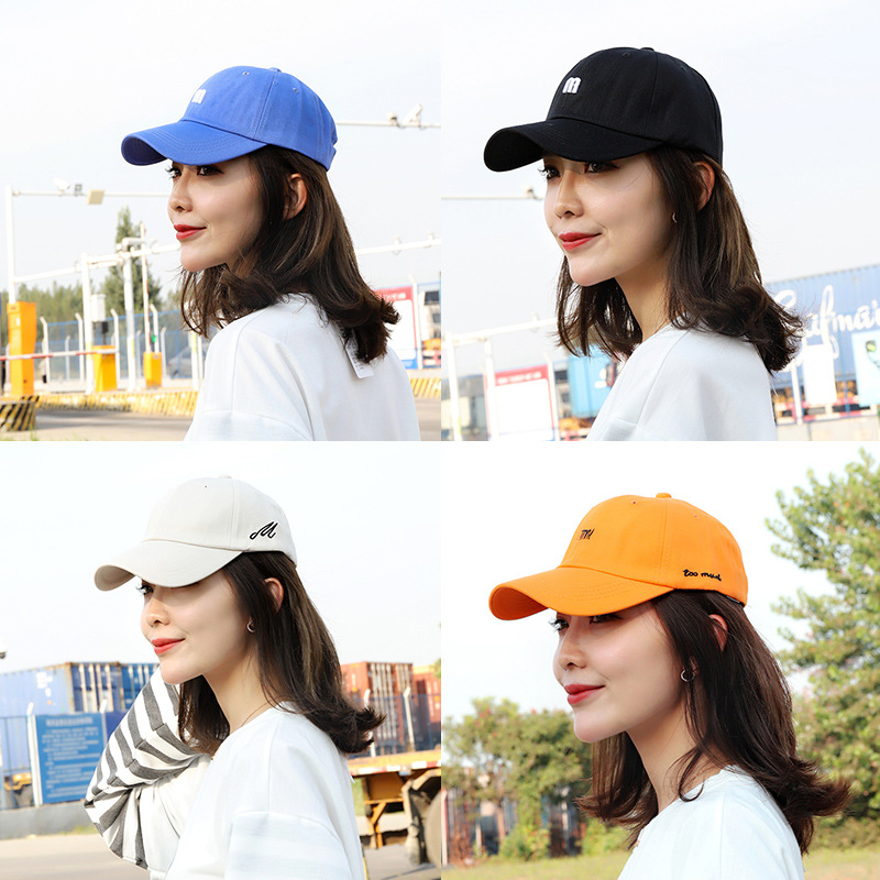 Hat Female Korean Style Spring and Autumn Sunshade Cap Summer Sun Protection Japanese Soft Top Embroidery Baseball Cap Male Baseball Cap Ins Fashion Brand