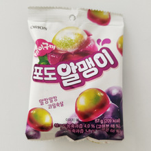 韩国进口好丽友葡萄籽软糖橡皮糖葡萄爆浆汁水果汁夹心QQ糖67g