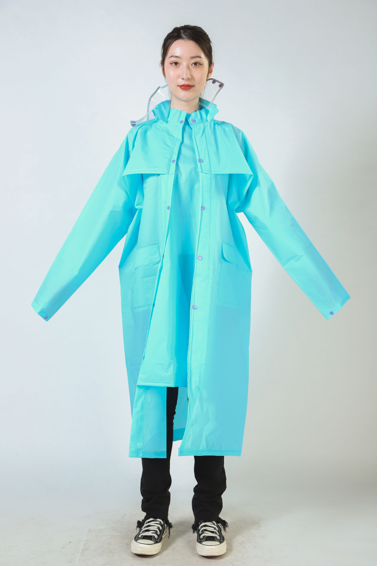 厂家供应非一次性加厚成人雨衣 连帽电动车骑行雨衣 旅游雨衣