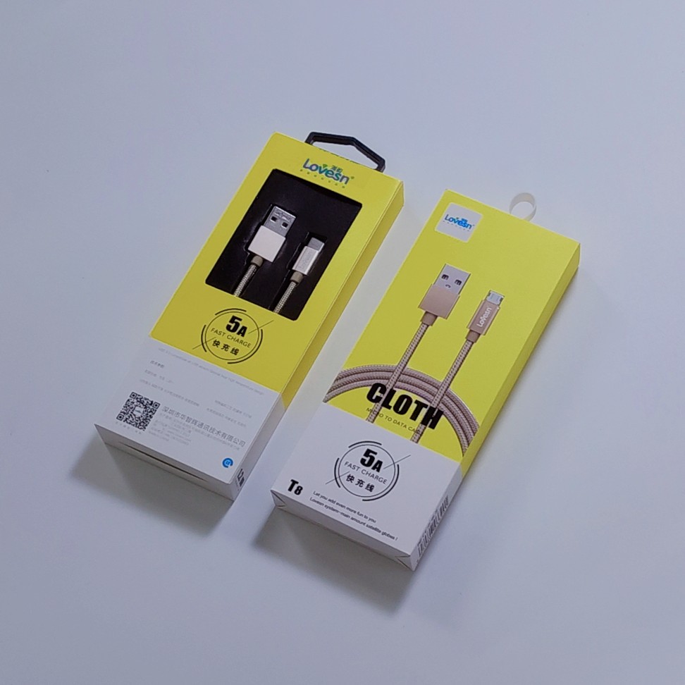 原装海韵t9/t8/t6手机编制金属5a数据线适用于安卓type-c苹果乐视