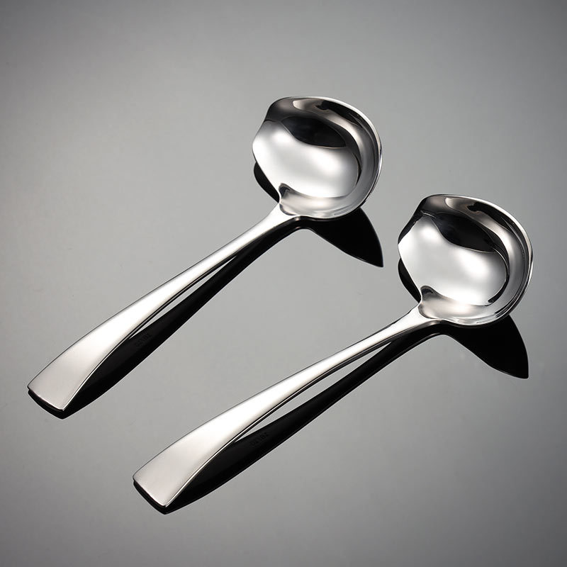 润盈304不锈钢鸭嘴勺镜面抛光异形汤壳酱料歪嘴汁勺酒店用品kaya