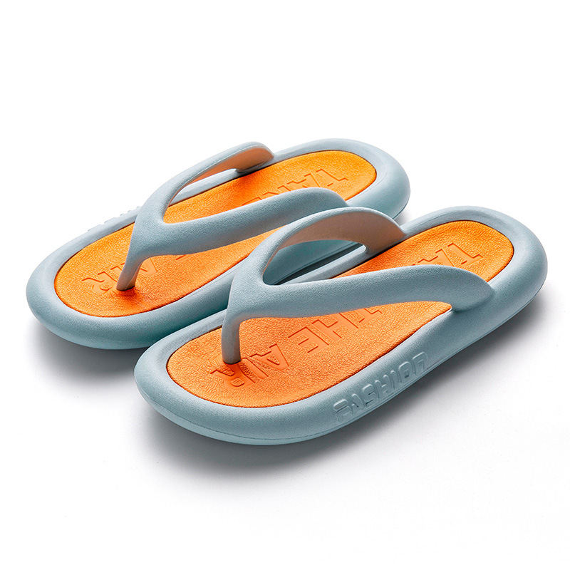 [Spot Delivery] Slippers Summer Color Matching Flip Flops Male and Female Home Couple Outdoor Slippers Eva Soft Bottom Non-Slip