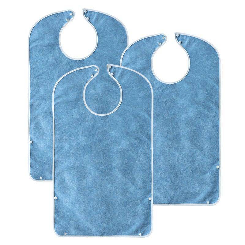 厂家跨境货源老人围兜防水大号成人毛巾款围嘴老年人口水巾-阿里巴巴