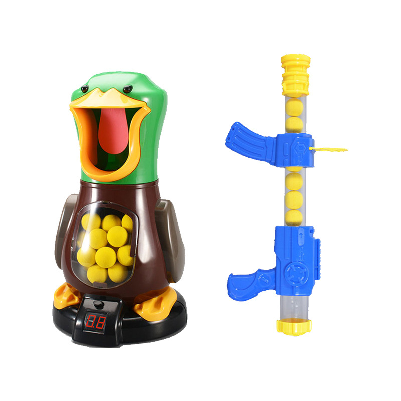 Hit Me Duck Children Toy Gun Soft Bullet Gun Toy Shooting Air Power Gun TikTok Hot Sale Puzzle Play