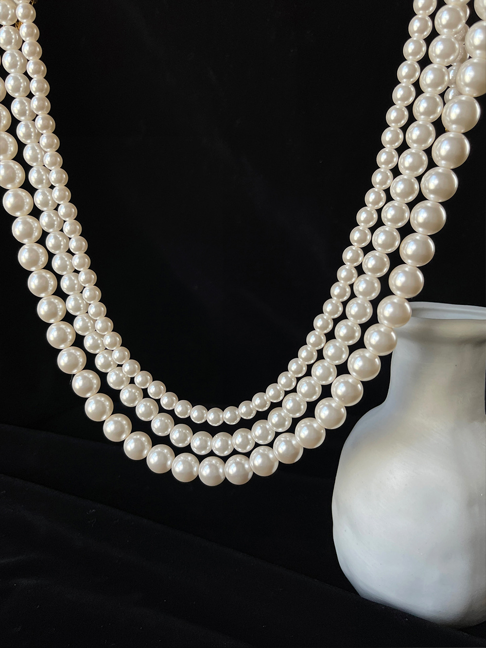 跨境热销新款施家珍珠简约优雅名媛气质小巧精致高品质项链