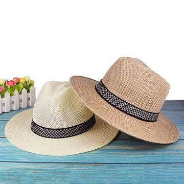 中老年帽男士夏凉帽户外登山防晒太阳帽大帽檐钓鱼渔夫帽老头草帽