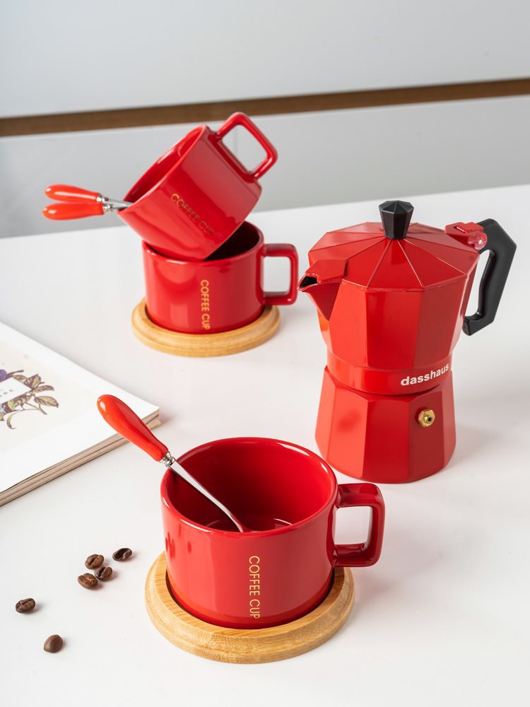 jih3意大利摩卡壶煮咖啡壶咖啡机家用煮咖啡的器具单阀手冲咖啡壶