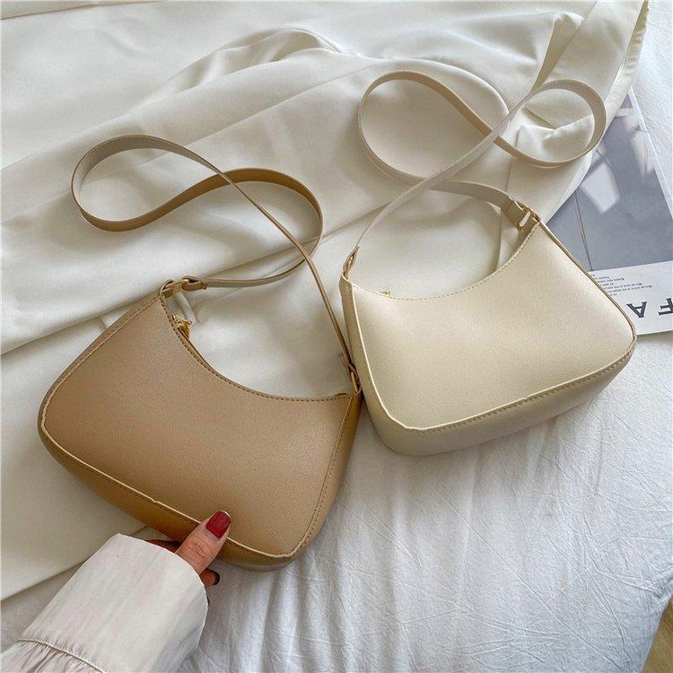 Hong Kong Style Fashion Tote New Small Square Bag Western Style Textured One-Shoulder Bag Fashion Women's Bag Underarm Bag