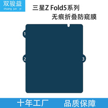 适用三星Zfold5磨砂防窥水凝膜Zfold4折叠屏手机无痕防偷窥保护膜