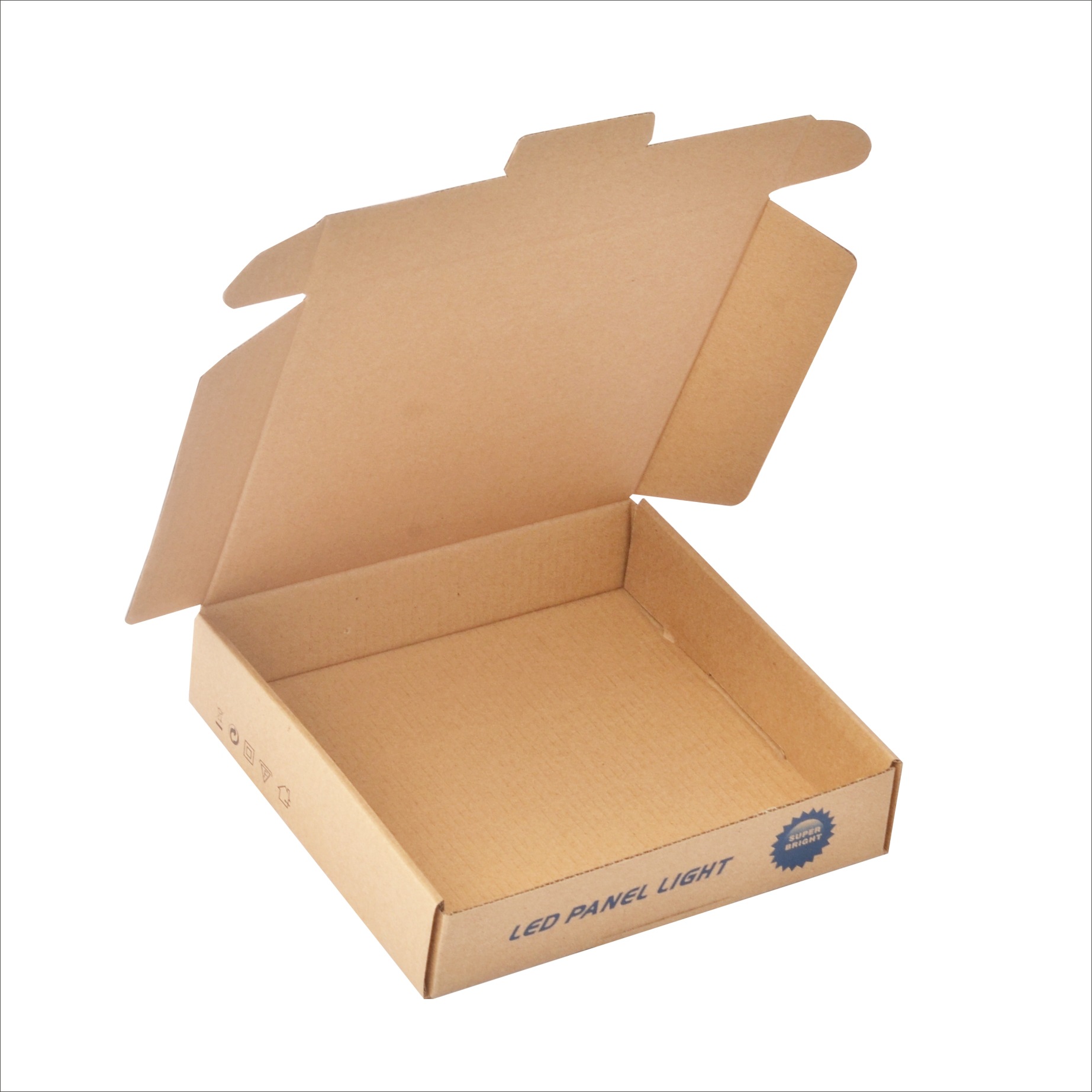 厂家供应明装面板灯牛皮纸飞机盒led灯饰包装盒明装面板灯彩印包