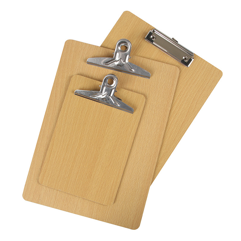 Thickened Wooden Hanging Writing Pad Clip A4 Clip with Wooden Board File Folder Business Writing Pad Office Supplies