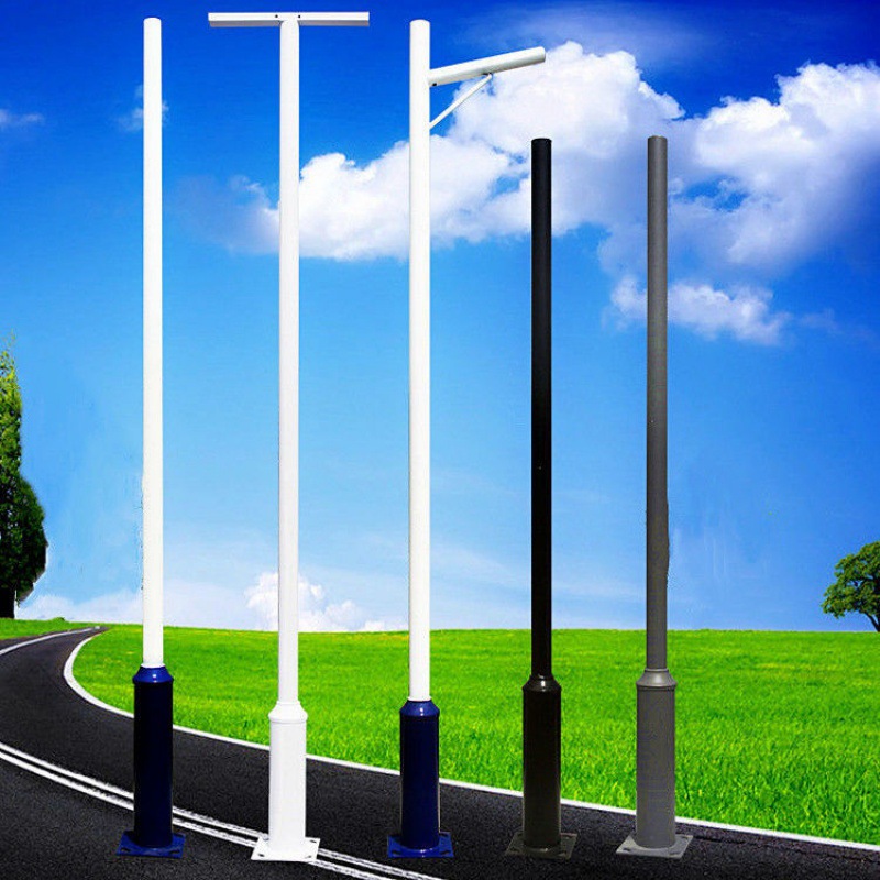 镀锌烤漆3米杆一体化太阳能路灯杆4米庭院灯杆监控立杆电线杆路灯