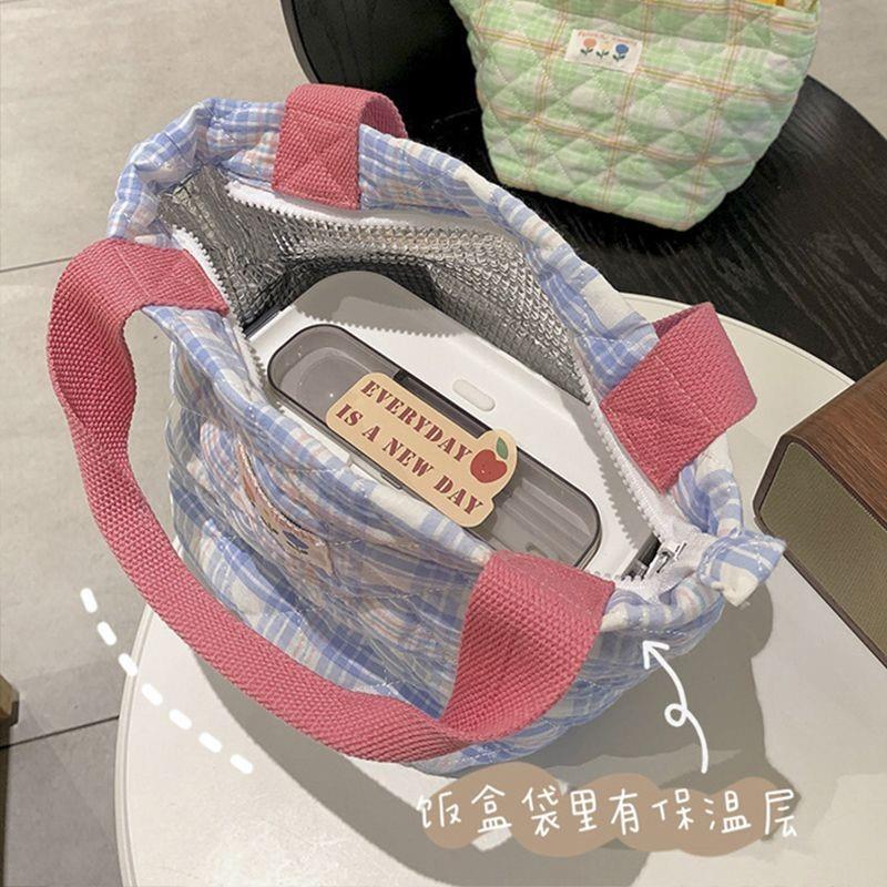 学生保温饭盒袋手提包加厚铝箔上班族手拎午餐袋大容量带饭便当包