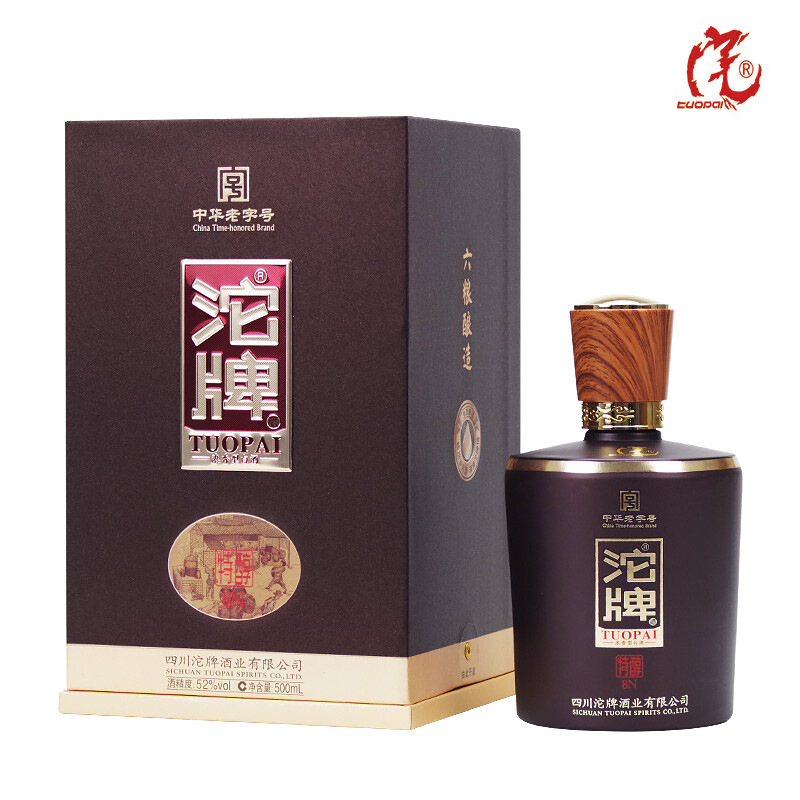 沱牌 特醇8n 纯粮酿造 52度浓香型白酒 500ml/瓶 单瓶礼盒装
