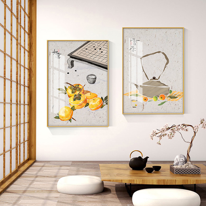 0成交118副吉祥水果挂画餐厅装饰画饭厅现代简约蔬菜