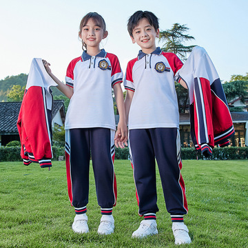 小学生秋冬款校服套装英伦运动风男女生开学季班服新款儿童棒球服-阿