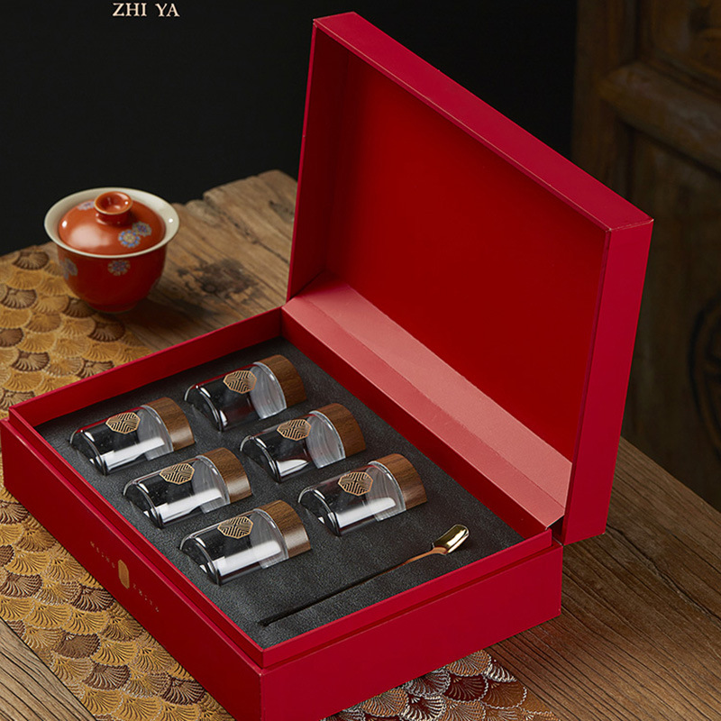 高档玻璃瓶包装盒空礼盒特产黑枸杞西洋参铁皮石斛保健品礼品盒