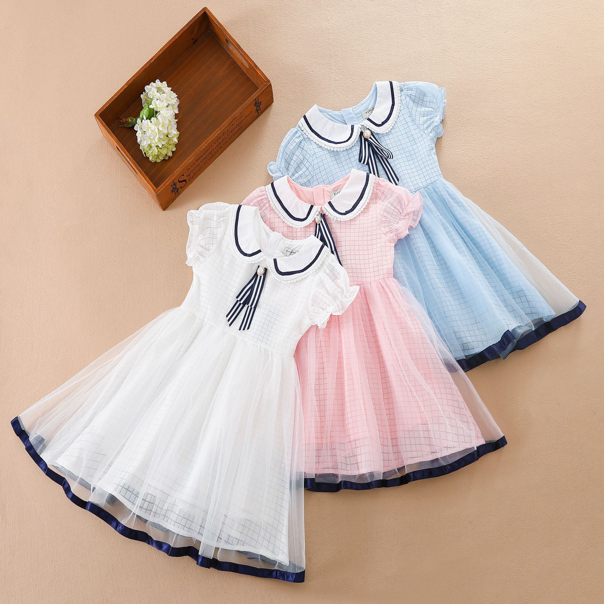 女童公主裙夏季新款大儿童连衣裙网纱女孩蓬蓬裙宝宝礼服裙子洋气